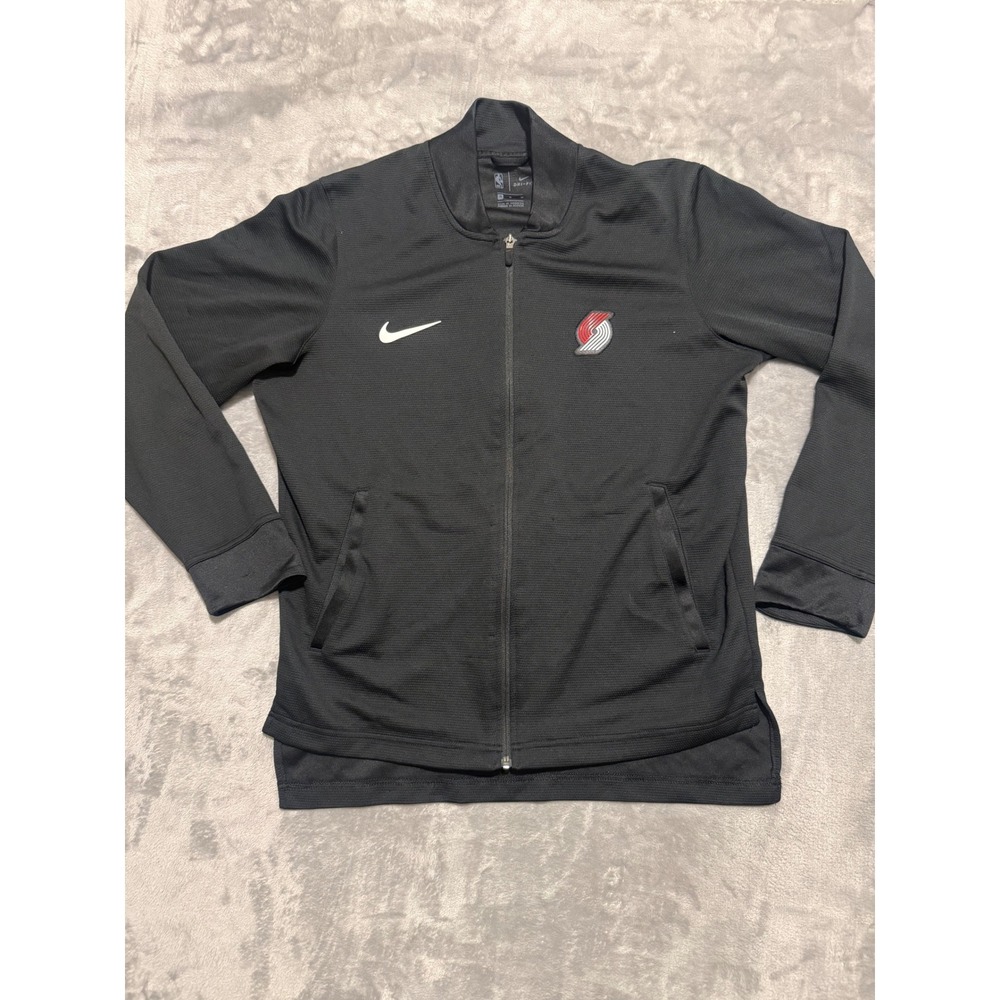 Nike Portland Trail Blazers Jacket Men Medium Black NBA Dri-FIT Showtime Zip